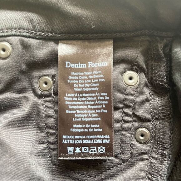 Denim Forum Black The Nico Mid Rise Skinny Crop Jeans Size 25 - Picture 7 of 7